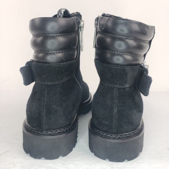 AQUATALIA Women's Mayra Boot Black Size 5 Weatherproof Lace-Up Quilted - Picture 7 of 12